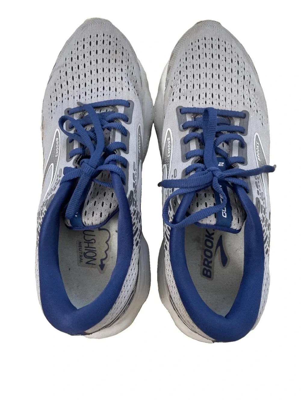 Brooks Glycerin 20 Men’s 9.5 D Gray/Blue Running Shoes Cushioned 1103821D070